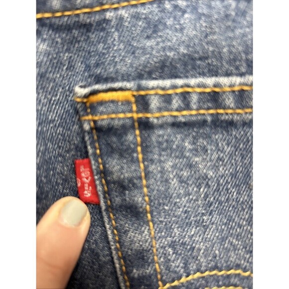 Levi’s 505 Men’s Jeans 36x32 Regular Fit Straight Stonewash Blue Denim Cotton - Picture 5 of 11